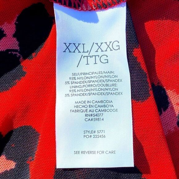 👗CAbi Siren Black & Red Wrap Dress/Topper Leopard Animal Print Sz XXL EUC! - Picture 6 of 9